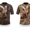 Pánske 3D tričko kamufláž, krátky rukáv Gamewear Ibex "Kozorožec"