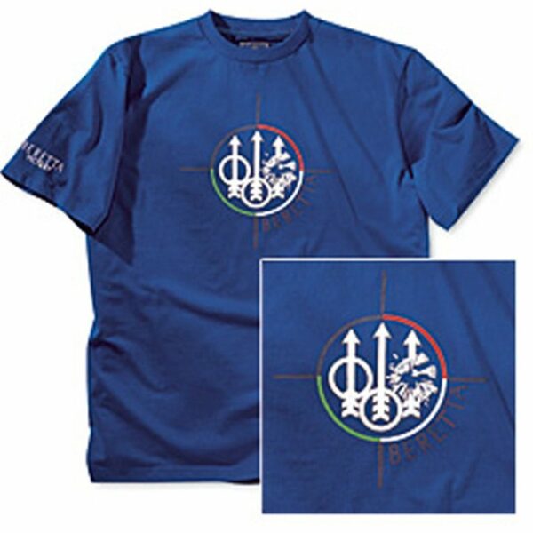 Pánske modré tričko, krátky rukáv BERETTA Target T-Shirt