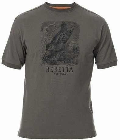 Pánske poľovnícke tričko, krátky rukáv BERETTA Woodcock T-Shirt Dark Olive Green