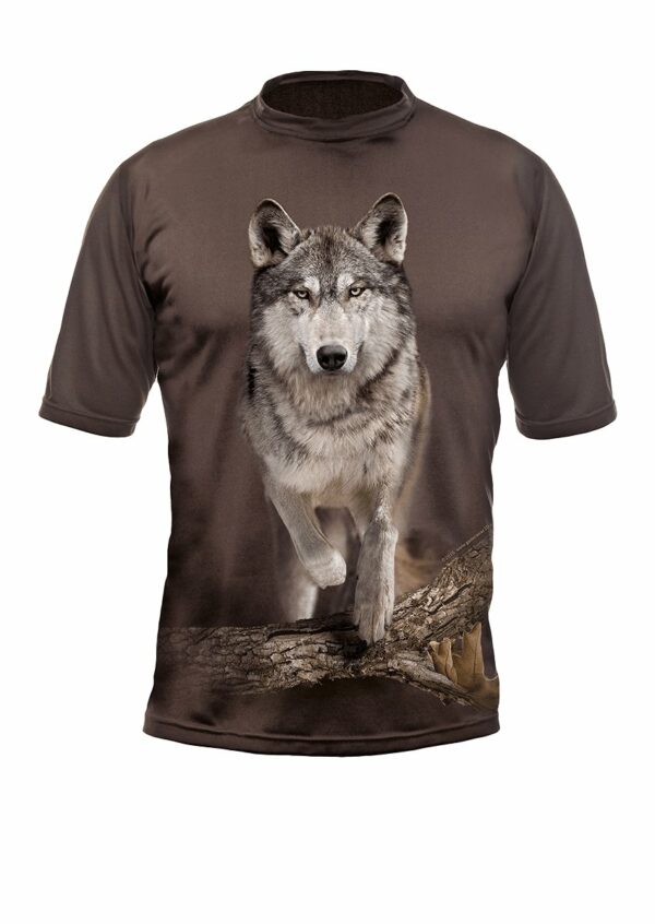 Pánske tričko s krátky rukávom GAMEWEAR 3D "Bežiaci vlk"