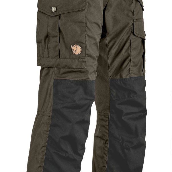 Odolné trekové nohavice optimalizovaného strihu Fjällräven Barents Pro G-1000® olivovo-čierne 81761_633 a