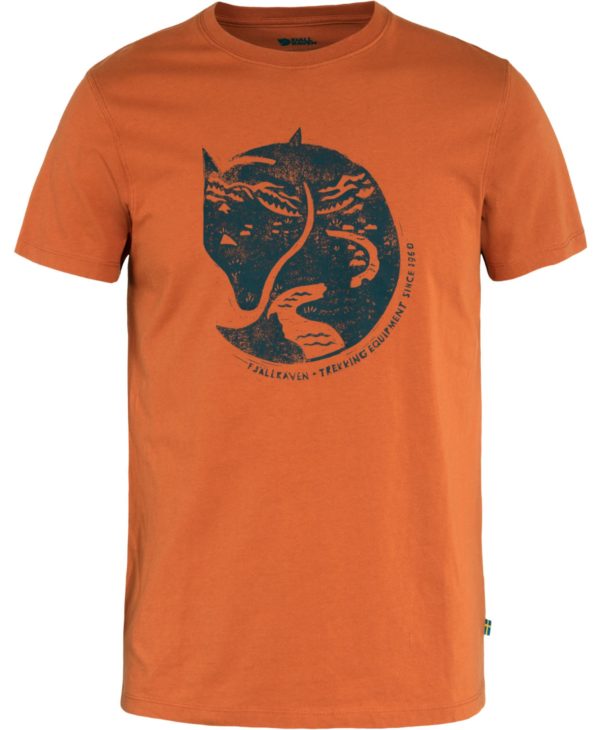 Vzdušné pánske tričko s motívom líšky Fjällräven Arctic Fox oranžové